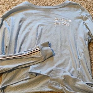 Crop long sleeve shirt